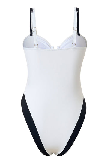Vita Spaghetti Straps Ett stycke baddräkt